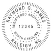 Registered Architect<BR>Traditional<BR>Handle Stamp 
