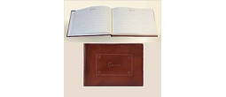 GIP902B - Leather guest book hard bound