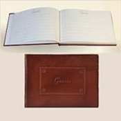 Leather guest book hard bound