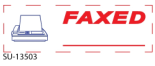 2 Color "Faxed" <BR> Title Stamp