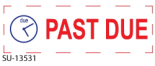 2 Color "Past Due" <BR> Title Stamp