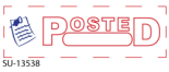 2 Color "Posted" <BR> Title Stamp