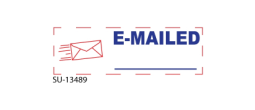 SU-13489 - 2 Color "E-Mailed" <BR> Title Stamp