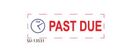 SU-13531 - 2 Color "Past Due" <BR> Title Stamp