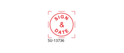 SU-13736 - Small "Sign & Date" <BR> Title Stamp
